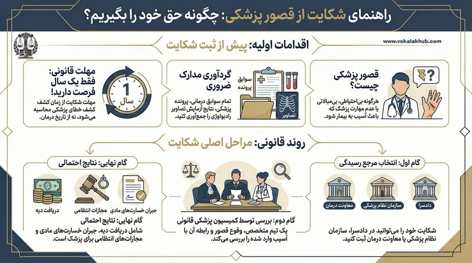 راهنمای شکایت از پزشک برای قصور پزشکی