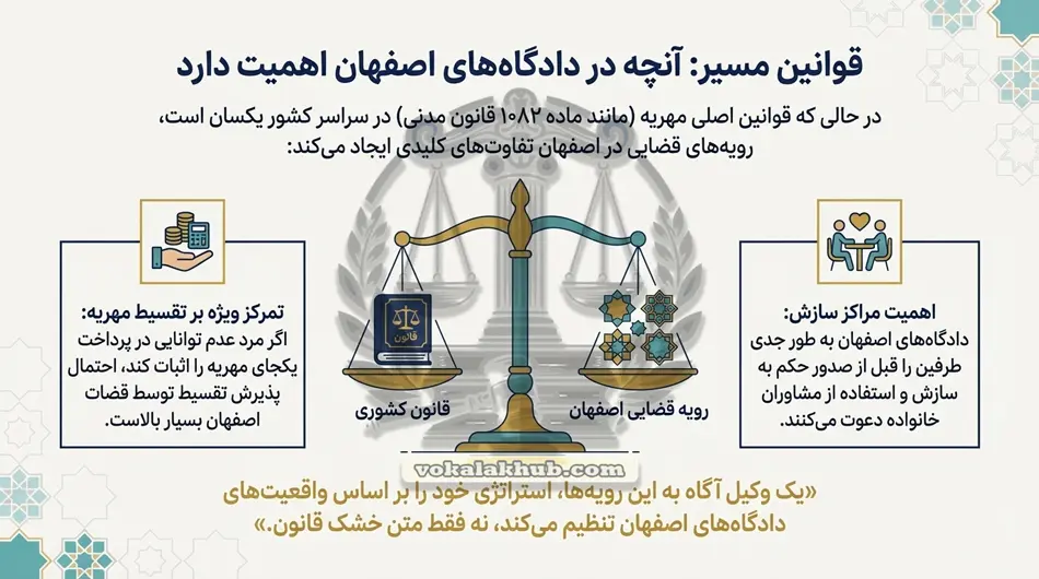مسیر سخت در دادگاه های مهریه اصفهان