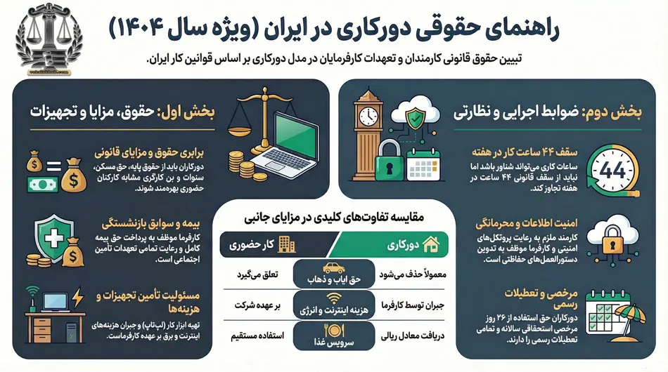 تعریف دورکاری از نظر قانون اداره کار