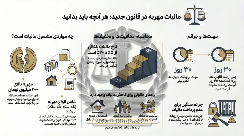 قانون جدید مالیات مهریه ۱۴۰۳