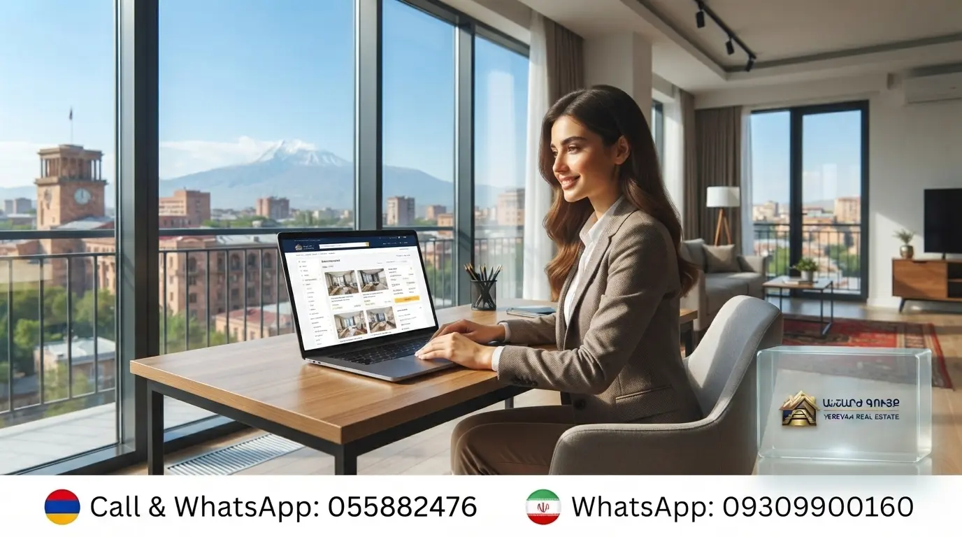 جستجوی آنلاین آپارتمان در ایروان از طریق سایت انجارد گویق با نمای کوه آرارات — تماس: 055882476