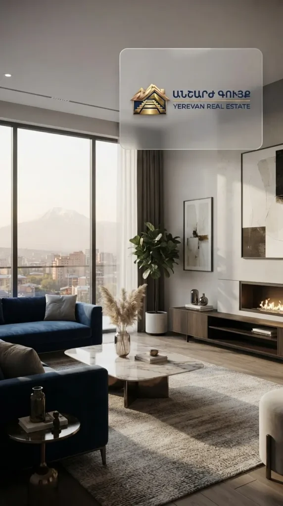 Yerevan apartment with green courtyard view